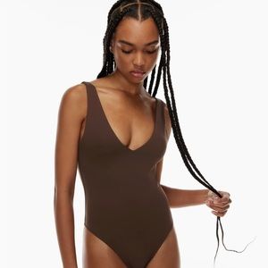 Aritzia brown body suit